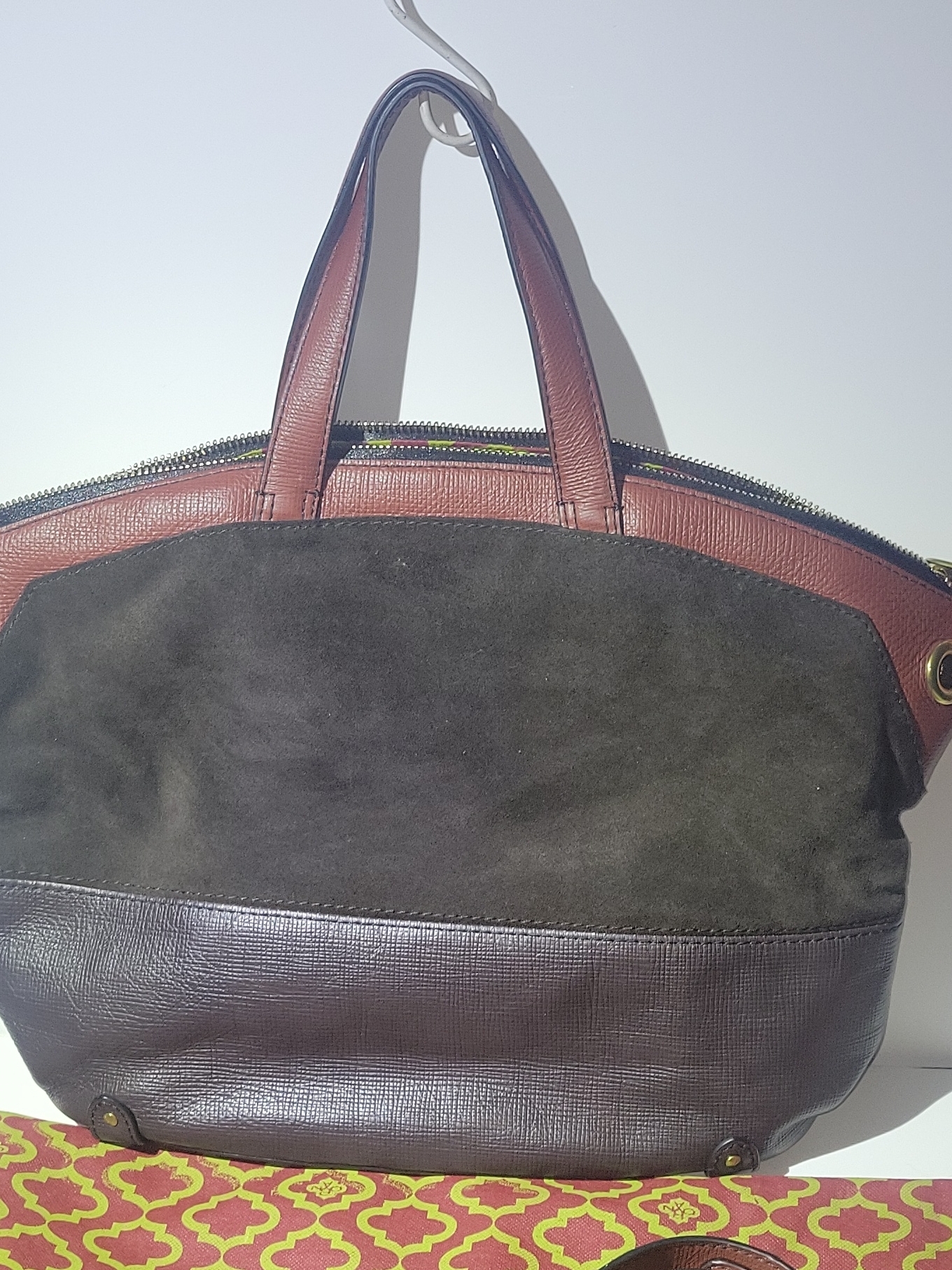 Oryany Two-Tone Dark Brown And Tan Tote